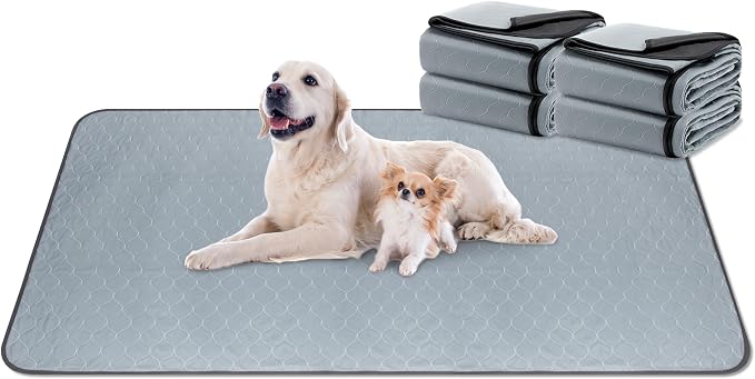 DAHAPYBOO Extra Large Washable Pee Pads for Dogs 36x72,4 Pack | Reusable Puppy Pads for Dogs Non-Slip Waterproof Pet Training Pads for Crate, Playpen, Bed, Sofa,Whelping Box, Potty Training by DAHAPYBOO