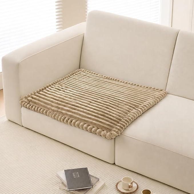 NAISI Pet Couch Covers for Sofa with Thick Filling and Non-Slip Bottom Sectional Sofa Covers Washable Friendly for Pets(1pc/27.5"x 27.5",Camel) by NAISI