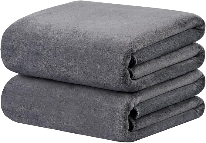 JML Bath Sheet Towels Set of 2, 40" x 80", Grey | Hanging Loop, Oversized, Soft Super Absorbent Fast Drying, Perfect for Shower, Sauna, Gym, Beach, Sport, Fitness, Yoga - Image 2