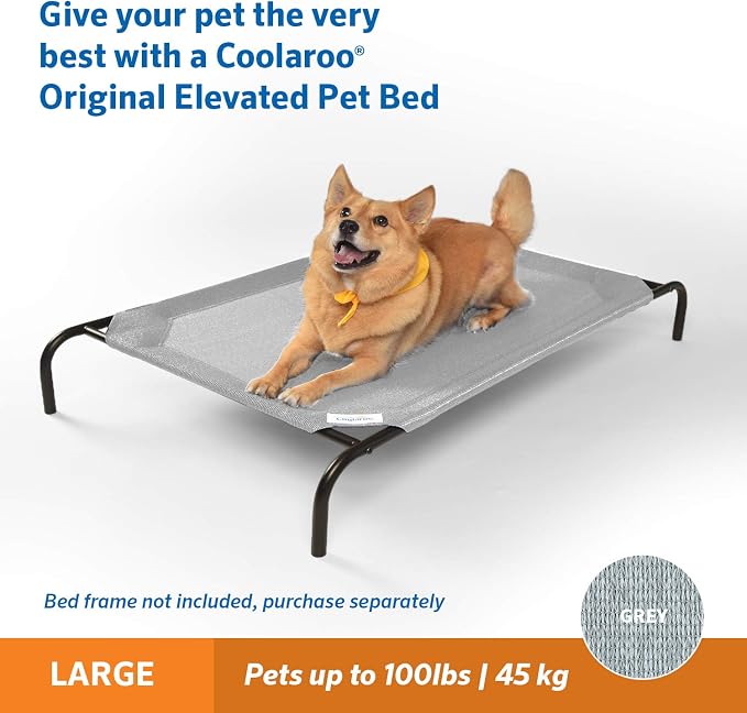 Original Pet Bed Replacement Cover - Grey - Large (43.5" x 31.5") - Image 4