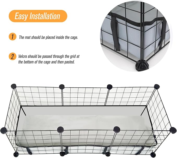 Guinea Pig Cage Liner Tarp Bottom Waterproof and Washable Base Also for Rabbits, Bunny, Chinchesillas, Hedgehog, Ferrets and Other Small Animals(12x36 inches) - Image 4