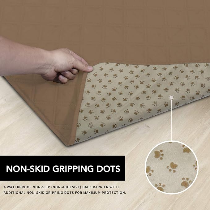 Easy-Going 100% Waterproof Dog Bed Cover, Non-Slip Pet Blanket for Furniture, Washable Couch Cover, Repleasement Sofa Cover (68X82 in,Camel) - Image 3