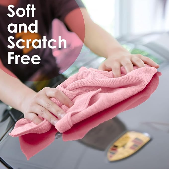 Avalon Towels Microfiber Cleaning Cloths (Value Pack of 48) - Size 16 x 16 Inches, Highly Absorbent Cleaning Rags, Lint Free, Reusable and Washable, Microfiber Towels for Cars - Image 5