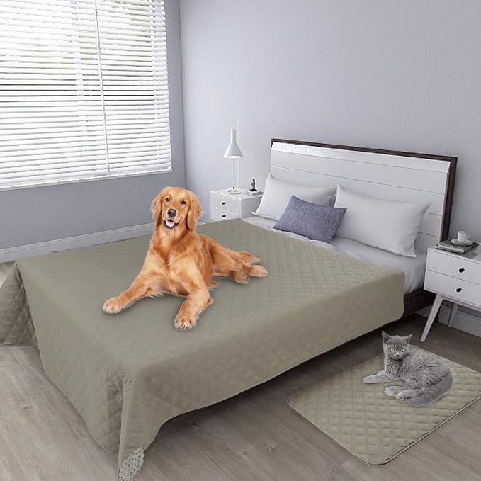 Easy-Going 100% Waterproof Dog Bed Cover, Non-Slip Pet Blanket for Furniture, Washable Couch Cover, Repleasement Sofa Cover (52X82 in,Beige) - Image 2