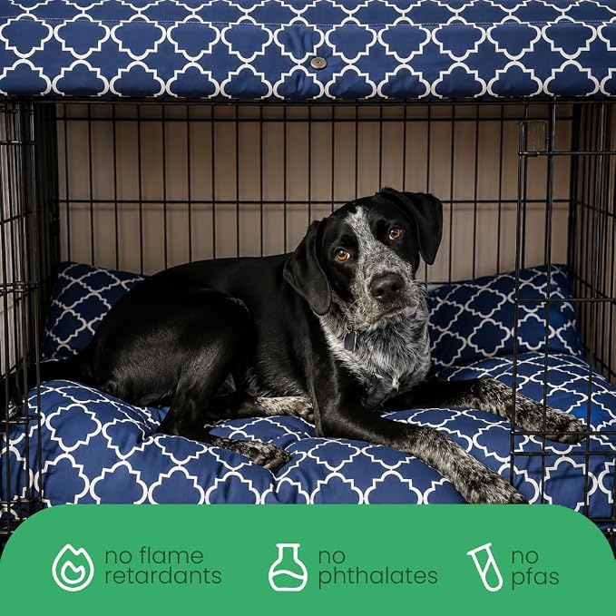 Molly Mutt Romeo & Juliet Dog Crate Cover, 100% Cotton Canvas Cover with 2 Roll-Up Panels, Ideal for Dog or Cat Crate, Durable, Washable, and Free of Harmful Chemicals, 30" x 19" x 21" - Image 6