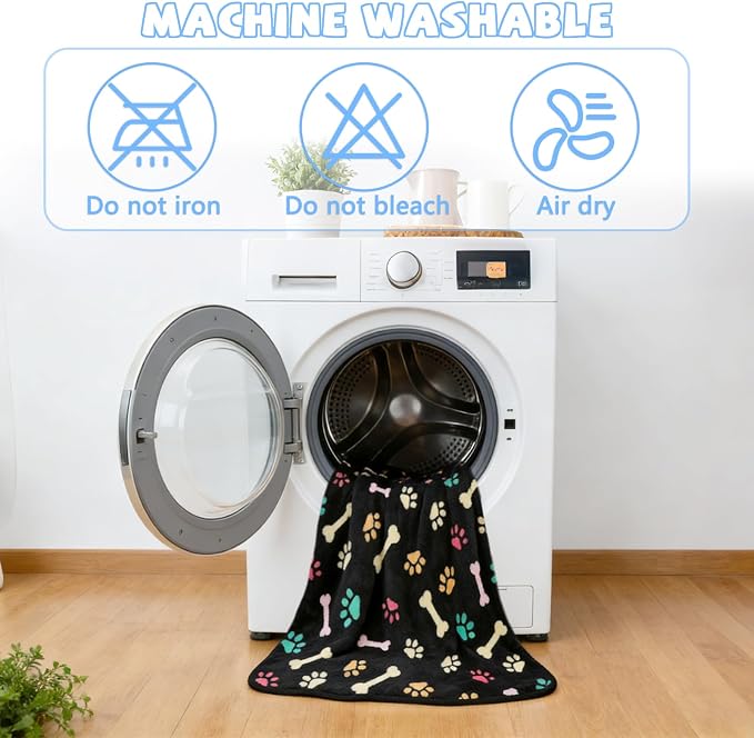 YUEPET 2 Pack Waterproof Dog Blanket, Washable Puppy Blanket for Small Dogs | Bed Couch Sofa Protector, Waterproof Inner Layer, Soft Fleece Flannel, 23 x 16 in, Machine Washable, Small Dogs and Cats - Image 4