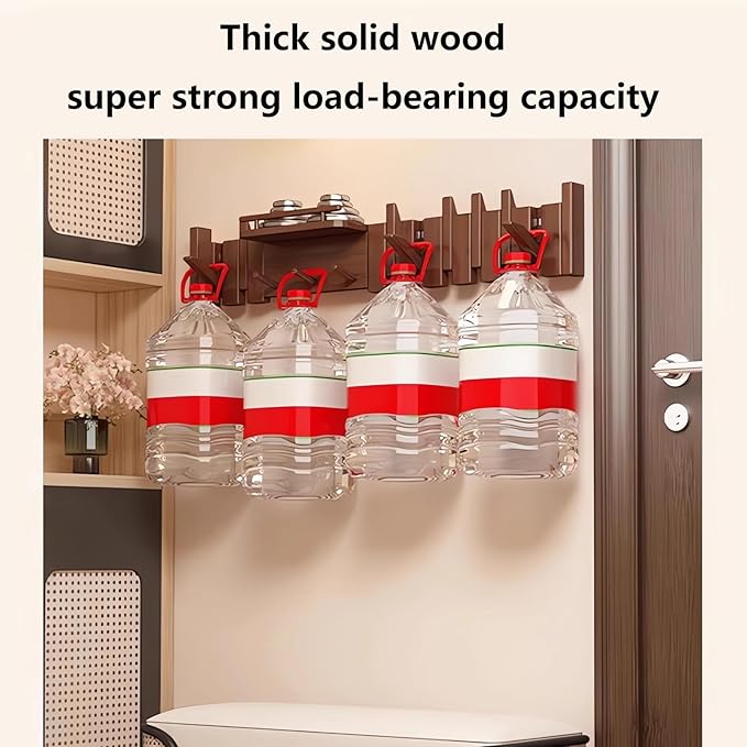 Wall Mounted Coat RackHooks Piano Key Hangers Natural Solid Wood Hanger Non-Woven Fabric Clothes Hangers for Closet, Kitchen, Bedroom, Bathroom, Entryway (Innovate-Beech, 6 Hooks) - Image 7