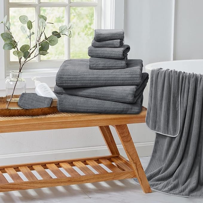 Extra Large Bath Sheet Set of 4,Ultra Soft Fluffy Towel,35”x 70”Oversized Bath Towel Set,Premium Microfiber Bathroom Towel Set Highly Absorbent Quick Dry Shower Towel for Bathroom,Hotel,Spa(Grey) - Image 8
