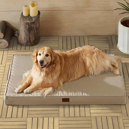 BFPETHOME Outdoor Waterproof Dog Bed for Large Dogs, Washable Cover, 47" | Outdoor & Indoor Use, Waterproof, For Medium, Large, Extra Large Dogs, Orthopedic, Egg Crate Foam, Up to 110 lbs by BFPETHOME