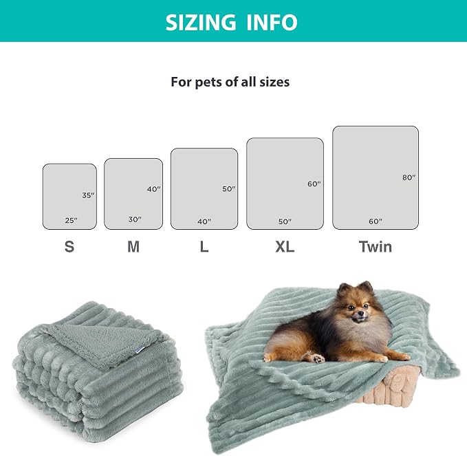 Waterproof Pet Blanket for Large Dogs & Cats - Reversible Calming Plush, Washable Furniture Cover for Couch, Bed, Car Seat, Blocks Leaks, Stains & Pet Fur (Green, 30"x40") - Image 5