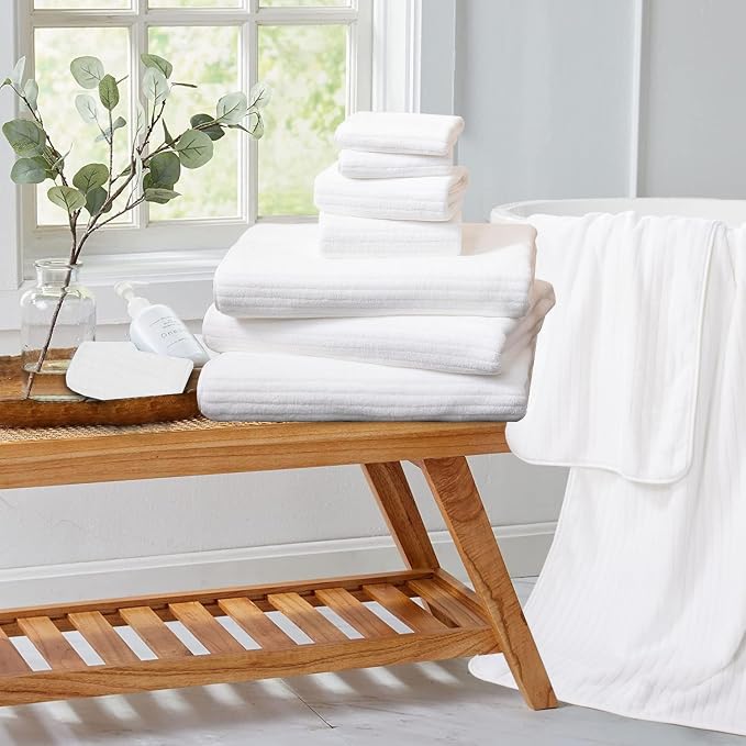Extra Large Bath Sheet Set of 4,Ultra Soft Fluffy Towel,35”x 70”Oversized Bath Towel Set,Premium Microfiber Bathroom Towel Set Highly Absorbent Quick Dry Shower Towel for Bathroom,Hotel,Spa (White) - Image 2