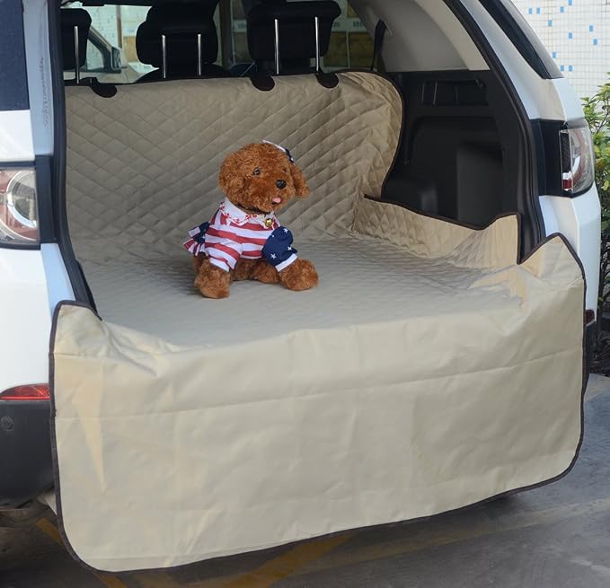 FLR Pet Dog Seat Cover for Car Waterproof Washable Pet Dog Mat Booster Seat Cover Car Pet Dog Protector Cover with 1 Pcs Pet Seat Safety Belt for Dogs SUV Cars Trucks-80X52in - Image 5