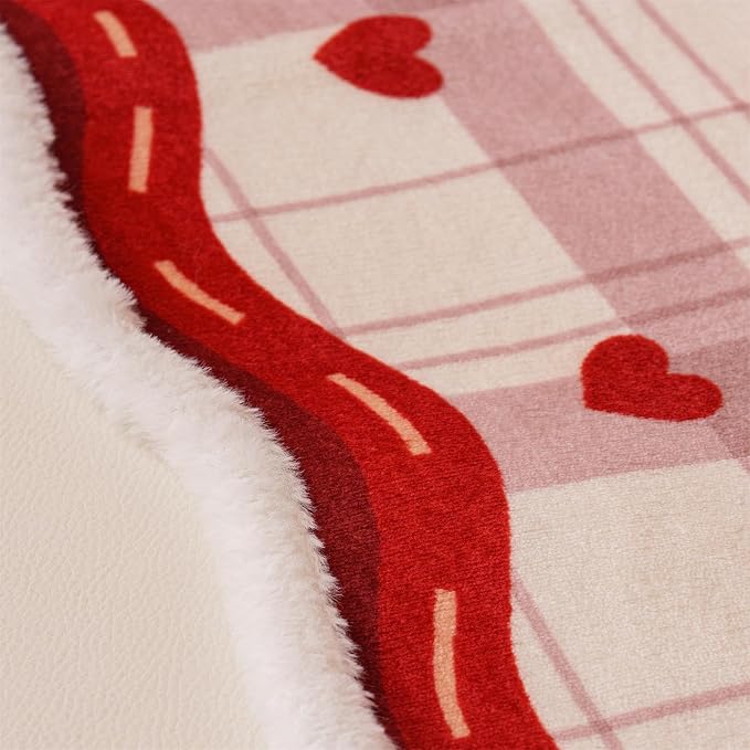 Cmfshape Valentine's Day Velvet Sofa Slipcover-Romantic Heart Pattern,Pet Friendly Couch Covers for 3 Cushion Sofa,Washable Sofa Protector for Holiday,Lover,Anti-Slip,70.9"x27.6" - Image 6