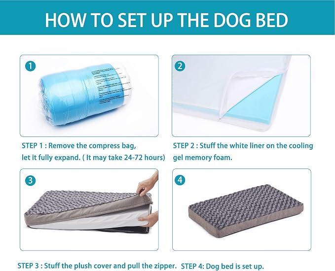 Orthopedic Memory Foam Bed for Large Dogs, Waterproof Cooling Pet Mats for Crate with Removable Washable Cover,Ideal for Arthritic Dogs (Large plus-36"x 27" x 3", Rose Plush) - Image 5