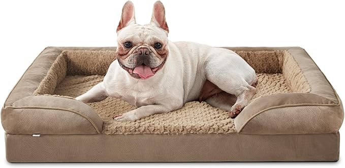 INVENHO Orthopedic Medium Dog Beds for Medium Dogs, Waterproof, Egg-Crate Foam Dog Couch Bed with Washable Removable Cover, Waterproof Lining and Nonskid Bottom by INVENHO