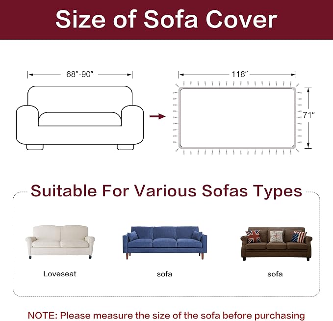 Loom and Mill Sofa Couch Covers Patchwork Design, Beige Yellow, 71"x118" | Luxury Damask Floral Sofa Throw Cover with Tassels for 2-3 Cushion Couch, Sectional Couch Cover Sofa Slipcover for Dogs Pets - Image 3