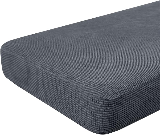 Hokway Large Couch Cushion Covers Stretch Cushion Covers Sofa Seat Cushion Slipcover Protector(Gray, Large) by Hokway