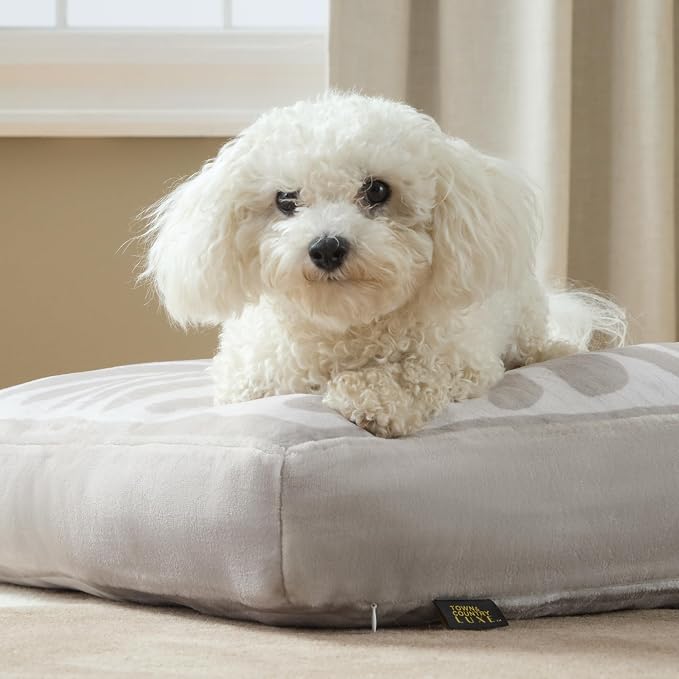 Town & Country Luxe CuddleTown Matisse Everwash® Pillow Pet Bed, Water Repellent Floor Pillow, Machine Washable Cover, Soft & Calming, Taupe, Large 44"x34"x4" - Image 4