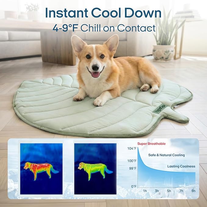 Dog Cooling Mat Washable Pet Cooling Mat, Self Cooling Mat for Dogs Large | 47" x 45", Thick Portable Foldable Cooling Pad for Indoor Outdoor, Crate, Travel, Camping and Beach - Image 2