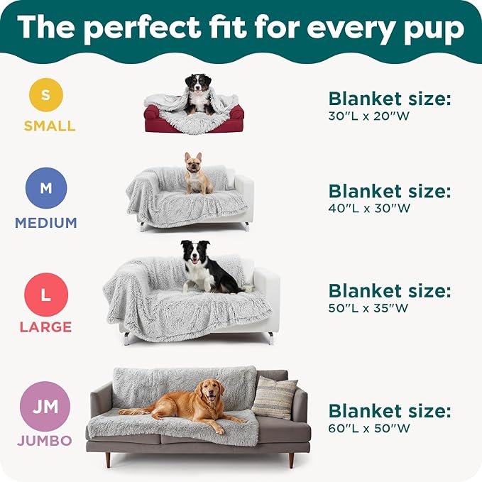 Furhaven Waterproof Throw Blanket for Dogs & Indoor Cats, Washable - Shaggy Plush Calming Long Faux Fur & Velvet Dog Blanket - Mist Gray, Medium - Image 6