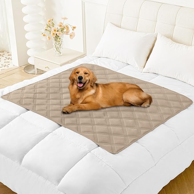 Smiry Waterproof Dog Bed Cover, Reversible Pet Blanket for Sofa Couch | Soft Washable Dog Blanket, Leakproof Couch Cover for Dogs Cats & Furniture Protection, 40x50, Taupe/Beige by Smiry