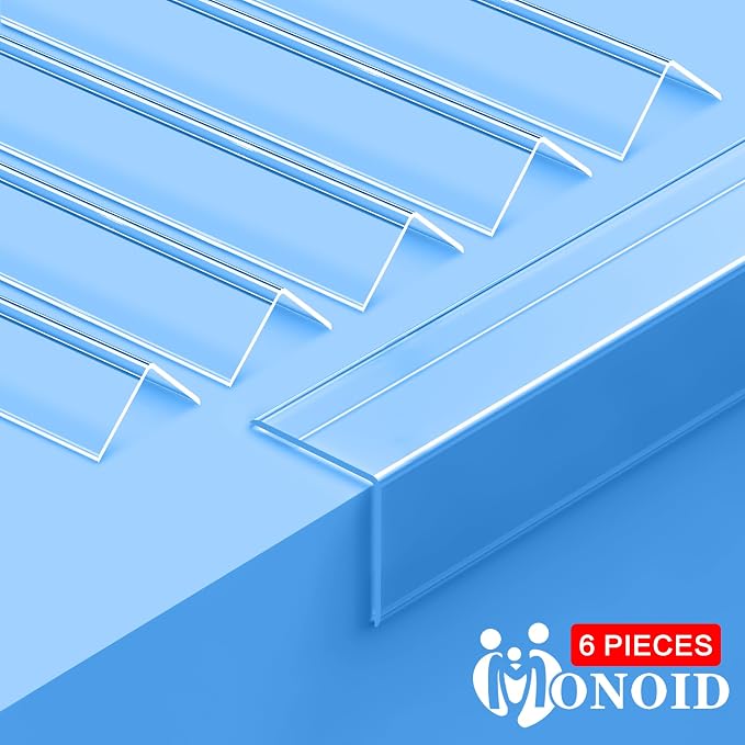 6PCS Clear Self-Adhesive Wall Corner Protectors，Corner Guards & Edge Protector for Wall Door Frame Cabinet Baseboard & Door, Table, Stair (35.4" X 1.18") - Image 3