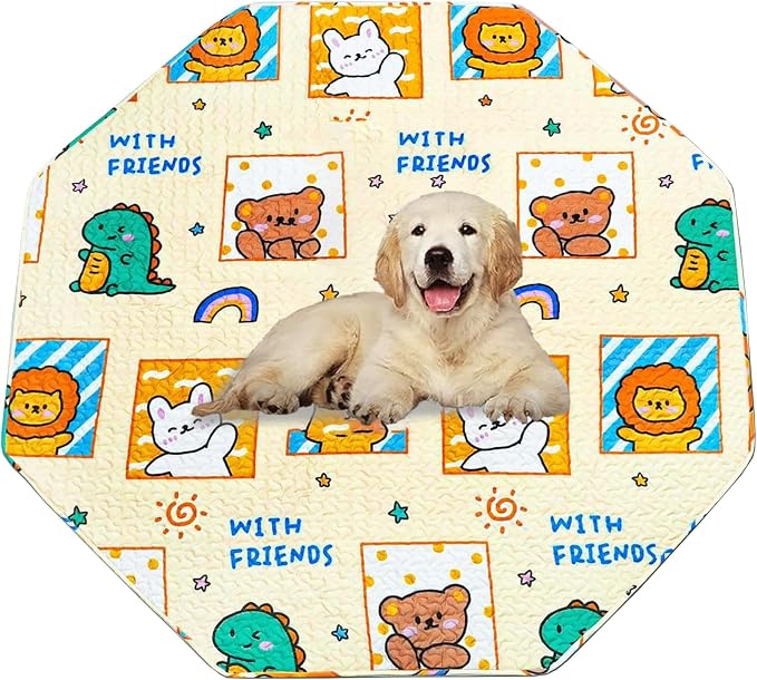 Dog Playpen Urine Pad Dog Pee Pads Puppy Mats,Fits 24 Inch 8 Panels Regular Octagon Pet Fence [PLAYPEN Not Included] Reusable Washable Whelping Pet Mattress Pad Puppy Training Pads for Crate, Kennel by JWXQS