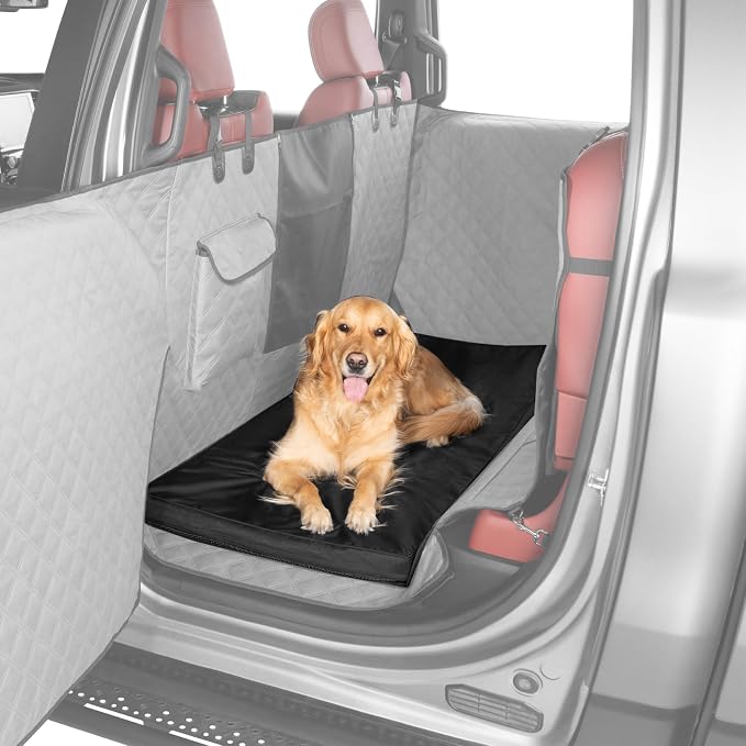 Ruff Liners XL Back Seat Dog Bed Cushion, Black – As Seen on Shark Tank – for XL Seat Extenders/Floor Covers – Waterproof, Machine-Washable – Backseat Dog Bed with Rebound Foam by RuffLiners