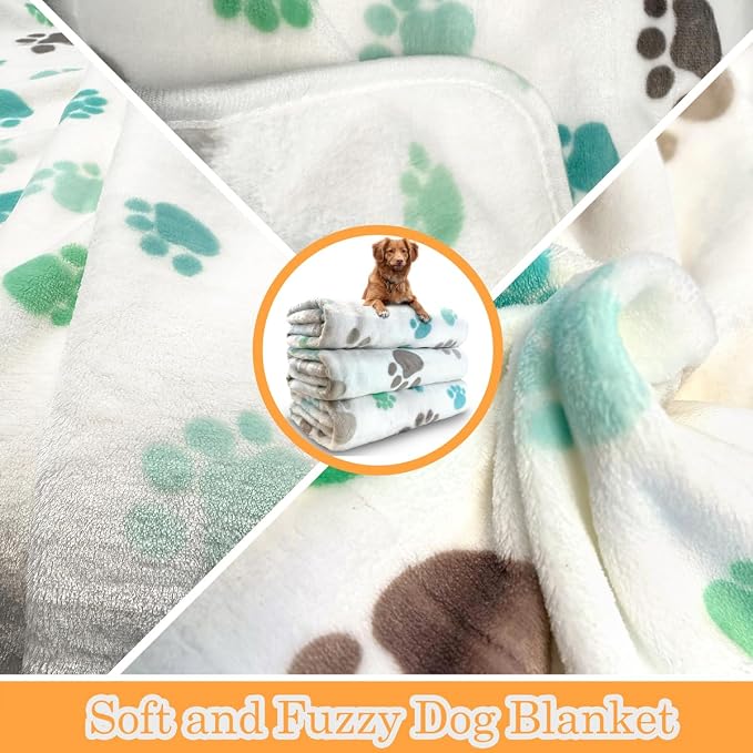 Dog Blankets for Medium Large Dogs Washable, 3 Pack Pet Blanket Washable 41" x 31", Fuzzy Soft Puppy Throw Cover for Kennel Crate Bed - Image 3