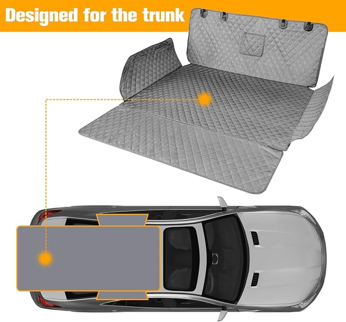 PETICON SUV Cargo Liner for Dogs, Trunk Cover with Bumper Flap Protector | Waterproof Pet Cargo Cover with Side Flaps, Dog Car Seat Cover with Non-Slip Mat, Prevents Scratches, Pet Hair, Mud, and Dirt - Image 2