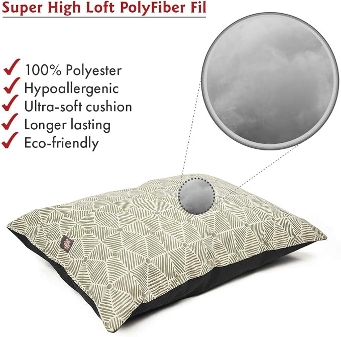 Majestic Pet Rectangle Medium Dog Bed Washable – Non Slip Comfy Pet Bed – Dog Crate Bed Super Value Pillow Dog Bed – Dog Kennel Bed for Sleeping - Dog Bed Medium Breed 35 x 28 Inch – Charlie Beige - Image 3