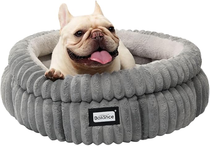BALANCE Cat Bed Kitten Bed, Washable Round Cat Beds for Indoor Cats,Super Soft Plush Faux Fur Pet Bed for Puppy and Kitten with Anti-Slip Bottom - Image 9