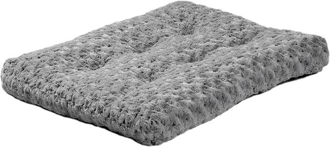 MidWest Homes for Pets XXS QuietTime Deluxe Gray Ombré Swirl Plush Pet Bed, Machine Washable, Non-Skid Bottom, Soft Crate Mat for 18-inch Crates by MidWestHomesForPets