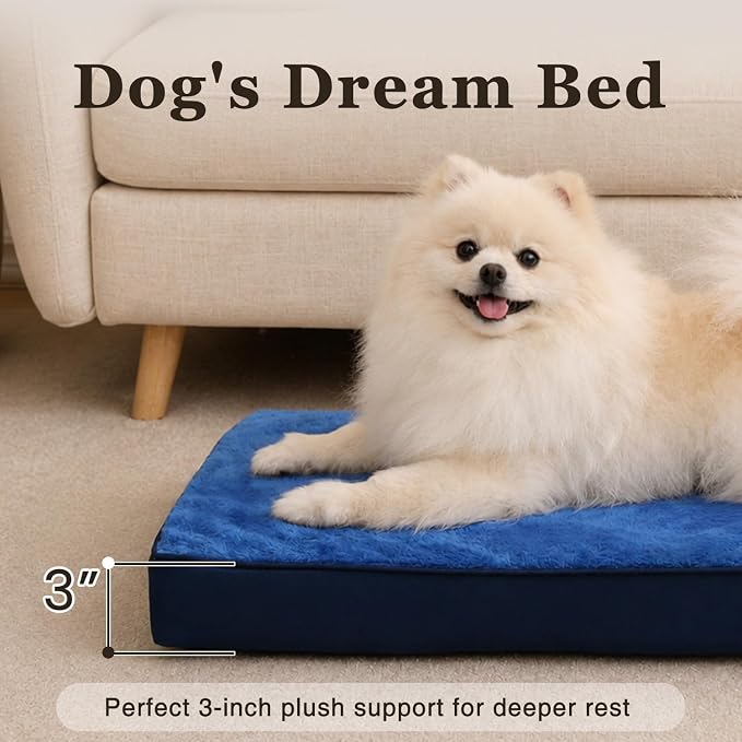NUPIDA Waterproof XL Extra Large Dog Crate Bed with Washable Cover, 41x27 | TPU Waterproof Layer, Easy Clean Cover, Soft Plush Surface, Durable Oxford fabric, Non-Slip Bottom, For Large Breeds ≤80lbs - Image 4