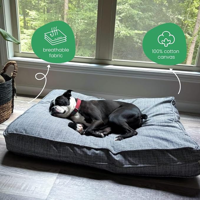 Molly Mutt River Dog Bed Duvet Cover, 100% Cotton Canvas Cover for Dog, Puppy, or Cat Bed, Durable, Washable, and Free of Harmful Chemicals, Small, 22"x27"x5" - Image 4