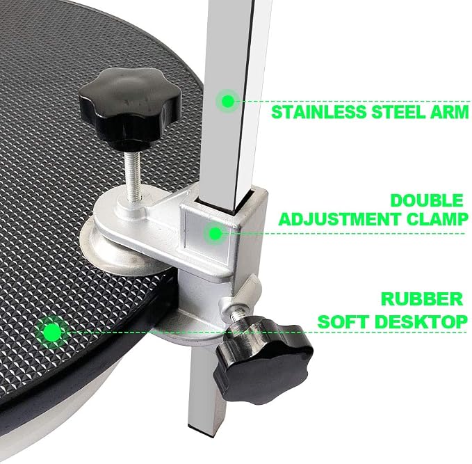 Dog Grooming Table for Dogs At-Home - 360 Rotating Medium Small Dog Grooming Table Adjustable Grooming Arm Includes Grooming Arm, Loop Noose - Image 8