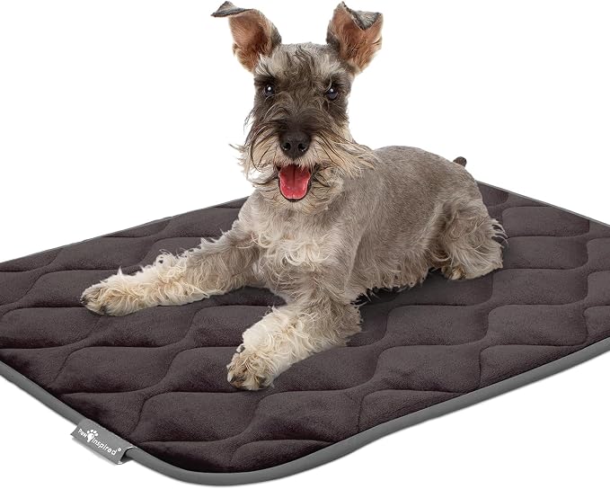 Paw Inspired Washable Padded Crate Mats for Dogs, Gray, 35x22 Inch | Fits 36-inch Kennels, Leakproof, Waterproof Bottom, Plush Dog Pad, Pet Bed - Image 7
