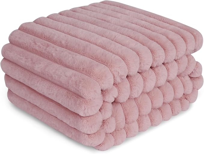 Waterproof Pet Blanket for Large Dogs & Cats - Reversible Calming Plush, Washable Furniture Cover for Couch, Bed, Car Seat, Blocks Leaks, Stains & Pet Fur (Pink, 60"x80") - Image 6