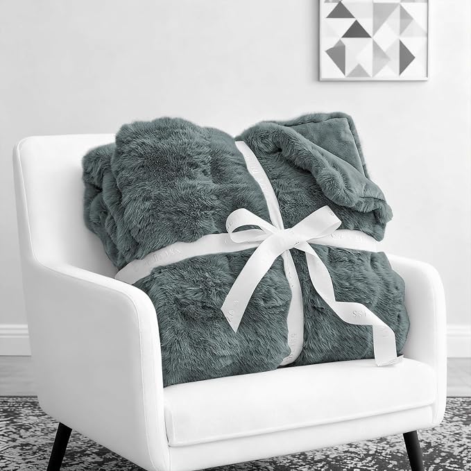 Waterproof Dog Blanket for Sofa Bed Couch, Couch Cover Blanket Fluffy Faux Rabbit Fur Thick Reversible Furniture Protection, Fuzzy Soft Pet Blanket for Small Medium Large Dogs/Cats - Image 6
