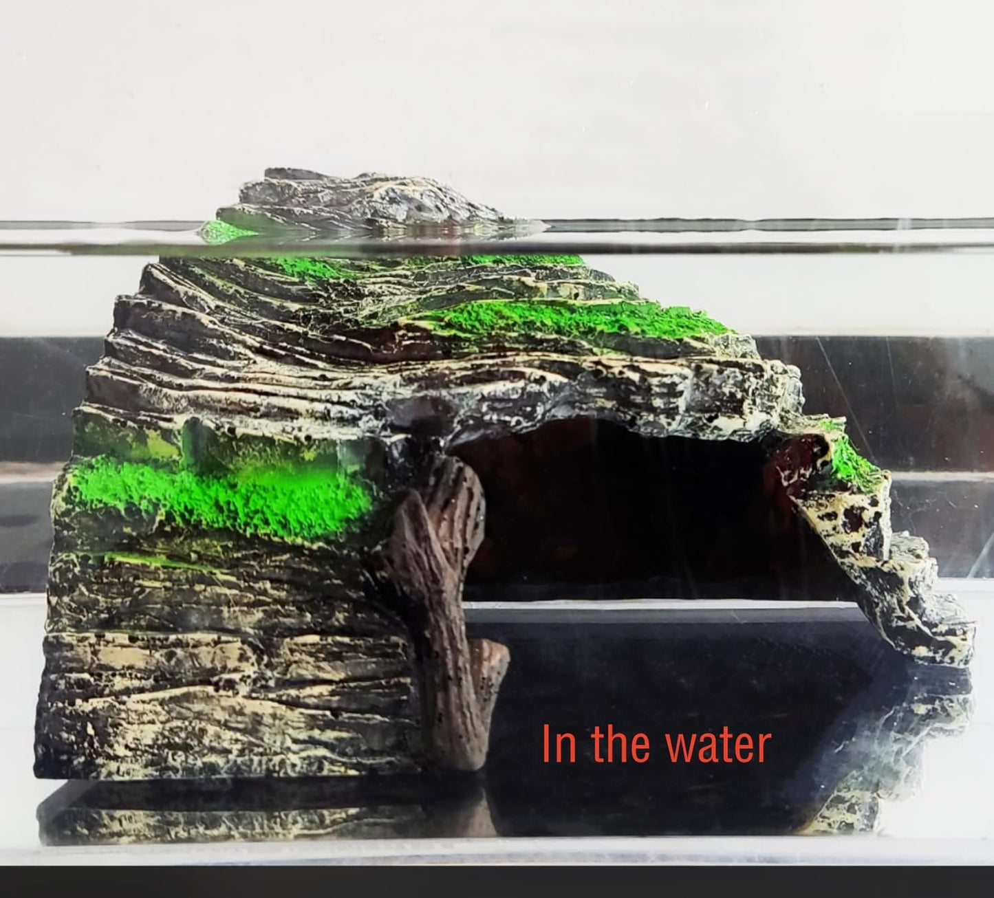 LEOTERRA Reptile Hide, Reptile Basking Platform and Aquarium Cave for Lizards, Geckos, Turtles,Snakes & Fish, Resin Material,Colorfast Underwater Design Aquarium & Terrarium Accessories