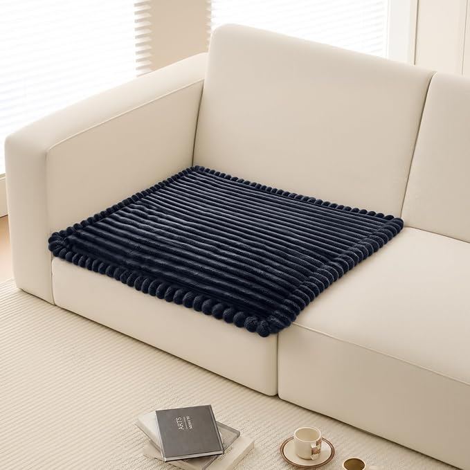 NAISI Pet Couch Covers for Sofa with Thick Filling and Non-Slip Bottom Sectional Sofa Covers Washable Friendly for Pets(1pc/27.5"x 27.5",Dark Navy) by NAISI
