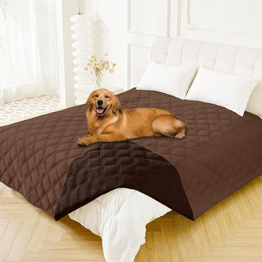 Smiry Waterproof Dog Bed Cover, Reversible Pet Blanket for Sofa Couch | Soft Washable Dog Blanket, Leakproof Couch Cover for Dogs Cats & Furniture Protection, 82x102, Brown/Chocolate by Smiry