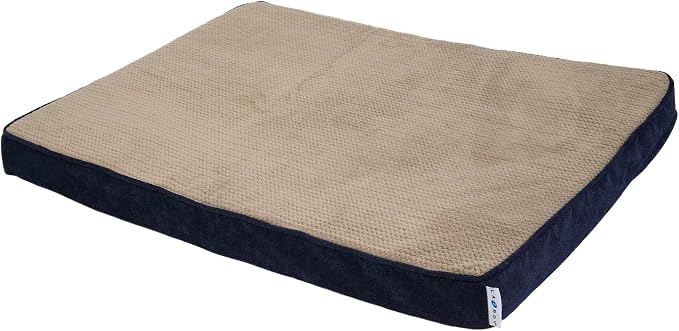 Petmate La-Z-Boy Bentley Orthopedic Foam Large Dog Bed Midnight Blue (36 x 28 x 3 inches) for Dogs up to 50lbs with Supportive Foam Durable Removable Washable Cover by Unknown