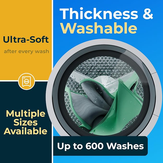 GREEN LIFESTYLE Washable Absorbent Pads – Waterproof Reusable Underpads for Kids, Seniors, and Adults – Ideal for Bed Protection, Incontinence (Pack of 2 - 18x24) - Image 3
