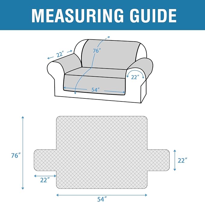 H.VERSAILTEX Loveseat Covers Couch Cover for Dogs with Elastic Straps 100% Waterproof Furniture Protector for Pets Sofa Cover 2 Cushion Couch(Loveseat, Chocolate) - Image 2