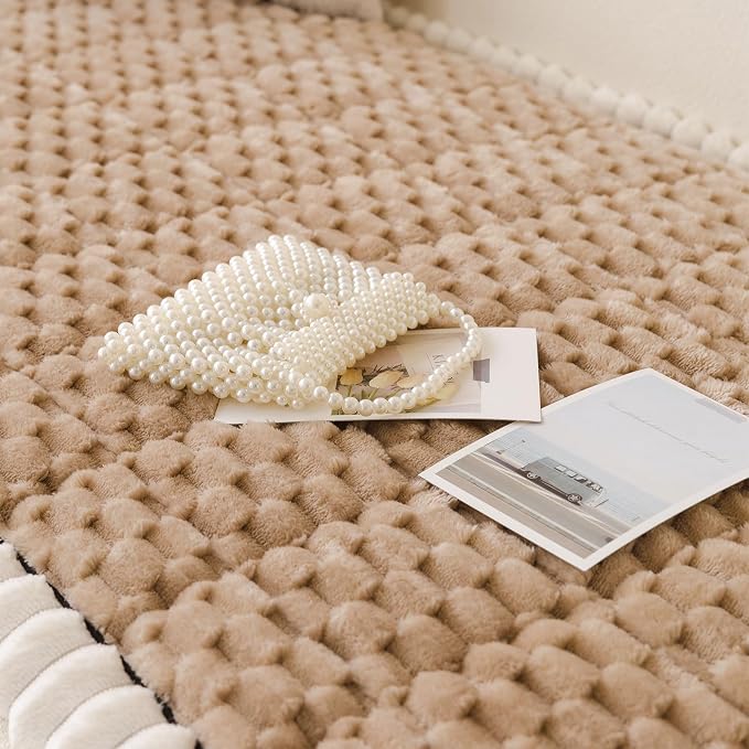 Couch Cover for Dog, Anti Slip Sofa Cover for Sectional, Khaki, 27.6 x 59.1 | Soft Thick Couch Covers for 2 Cushion Couch Sofa Pet Friendly, Scratch Resistant Sofa Cover Washable Dog Furniture Protector - Image 6