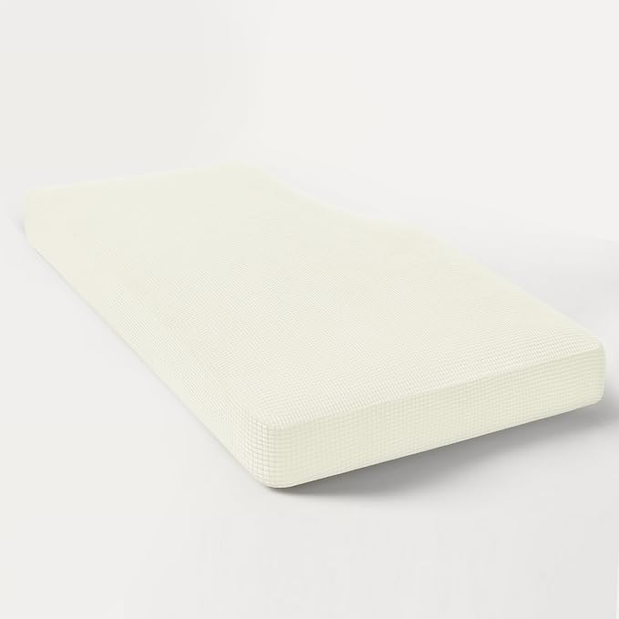 Hokway Stretch Chaise Cover Individual Couch Cushion Slipcovers Reversible Cushion Protector Slipcovers Sofa Cushion Protector Covers (Chaise Cover, Creamwhite) - Image 7