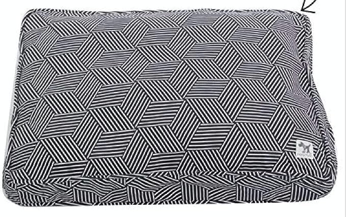 Molly Mutt Sheepy Wool Crate Mat - 100% Cotton Canvas Cover with Temperature-Regulating 100% Natural Wool-Filled Insert Dog Bed - Soft & Supportive Wool-Filled Bed - (24"x18"x2.5", Rough Gem) by MollyMutt
