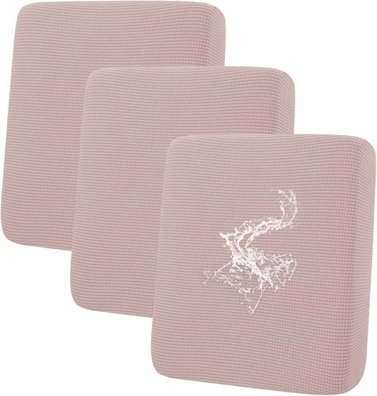 hyha Waterproof Couch Cushion Covers for Pets, Non Slip Sofa Seat Cover | Stretch Jacquard Fabric, Elastic Bottom, Non Slip Fit, Waterproof Protection, Pet Hair Protection (3 Pieces) by hyha