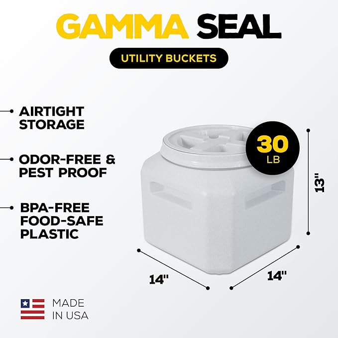 Vittles Vault Traditional Pet Food Storage Container For Dog Kibbles/Bird Seed/Oatmeal/Rice/Flour/Cereal, BPA Free Plastic, Sealed Airtight For Cat Food, Up To 30 lb, Made in USA, With Scoop, Gray - Image 6